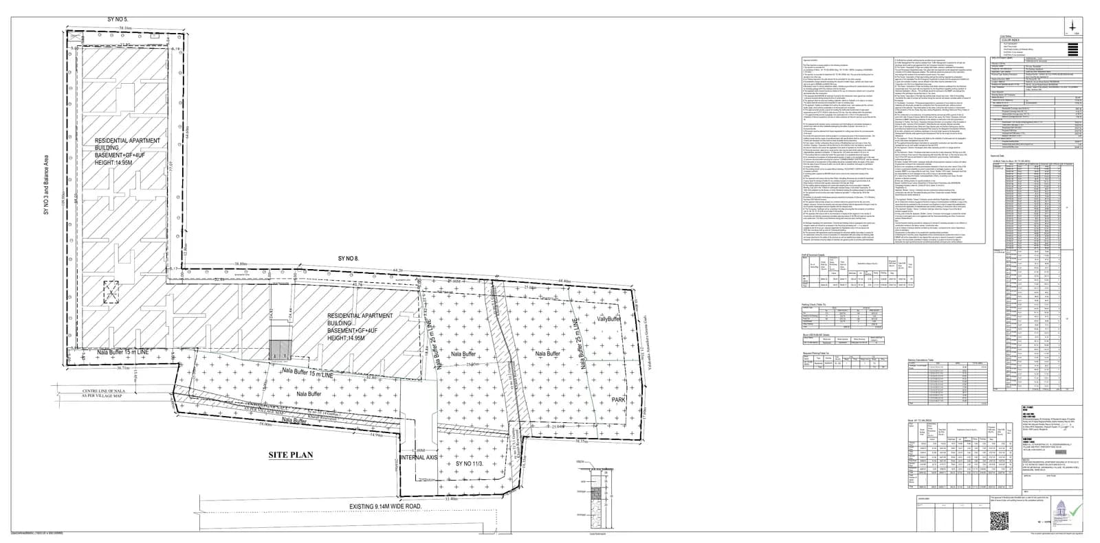 4square Park Sierra: 6 Original Sanction Drawings and floor Plans, page 1 (filed with Karnataka RERA)