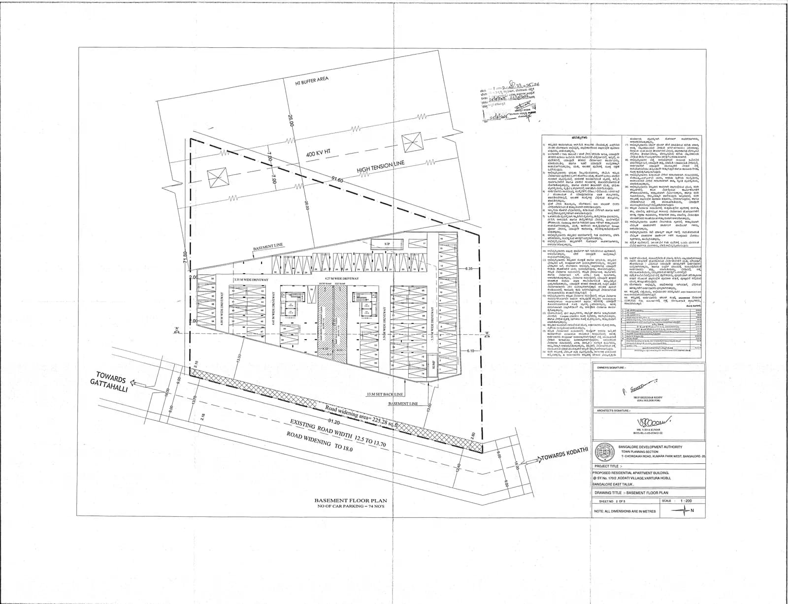 PSR Platinum: Basement Floor Plan.pdf (filed with Karnataka RERA)
