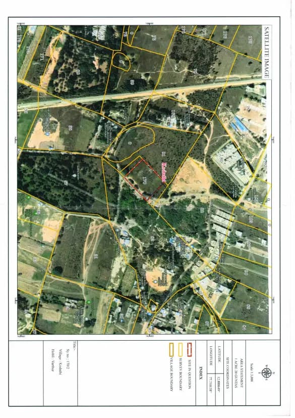 PSR Platinum: VILLAGE MAP AND SY NO IN CDP DEMARCATION.pdf (filed with Karnataka RERA)