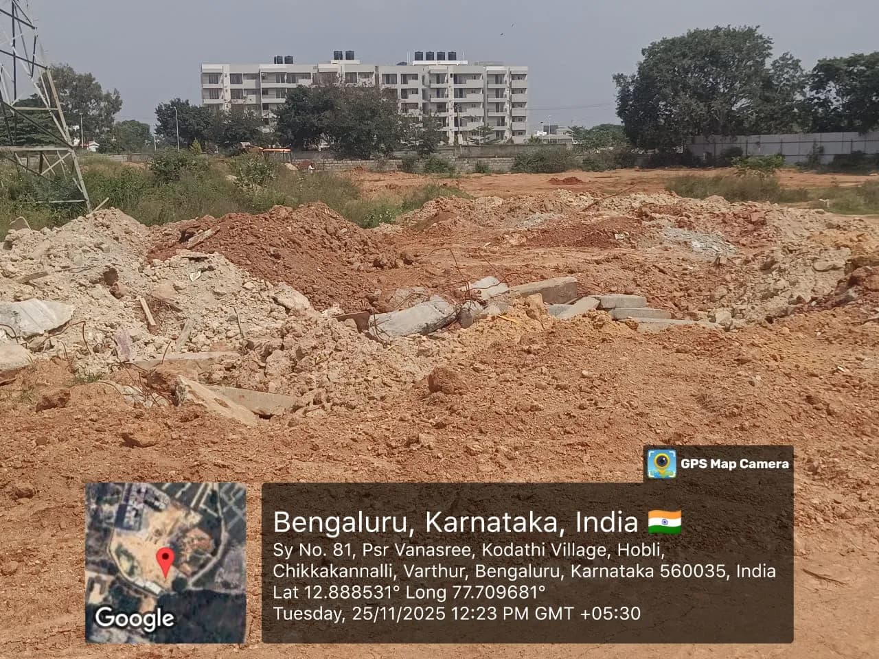 PSR Platinum: Site photo filed with Karnataka RERA