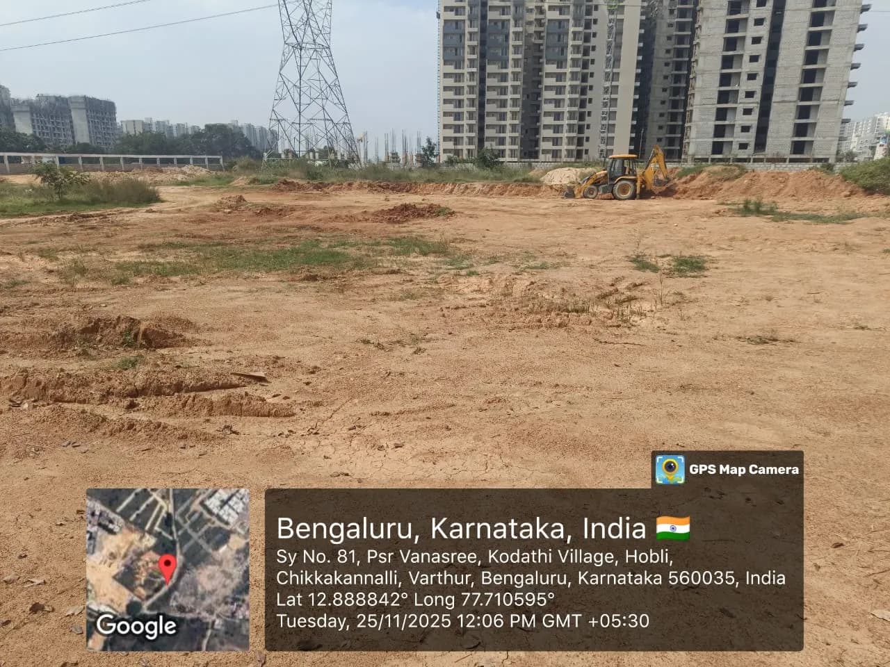 PSR Platinum: Site photo filed with Karnataka RERA
