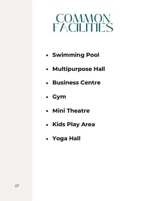 Park Lane: Brochure, page 8 (filed with Karnataka RERA)