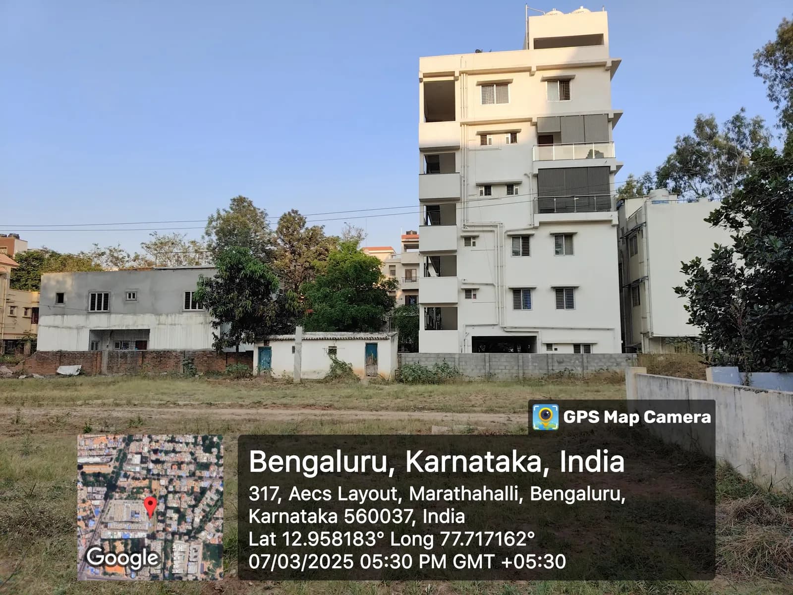 Park Lane: Site photo filed with Karnataka RERA