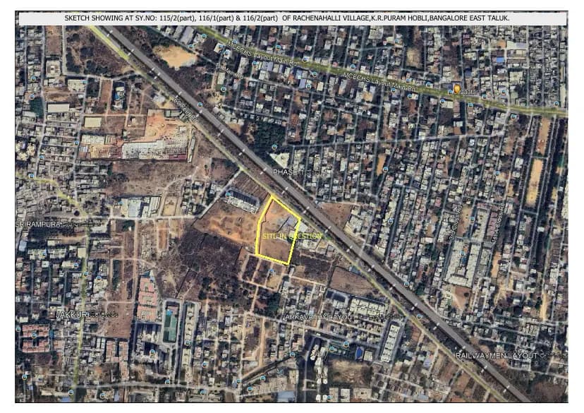 Sumadhura Solea: Demarcation Site Location in Google Earth.pdf (filed with Karnataka RERA)
