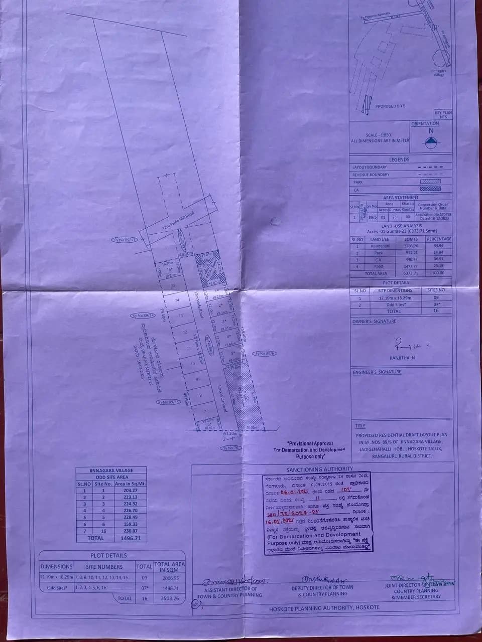 Terra Verdant: Layout plan (filed with Karnataka RERA)