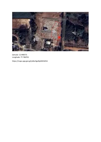 Sisira Park: 17 Demarcation map (filed with Karnataka RERA)