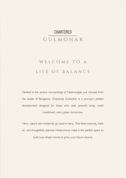 Chartered Gulmohar: Brochure, page 3 (filed with Karnataka RERA)
