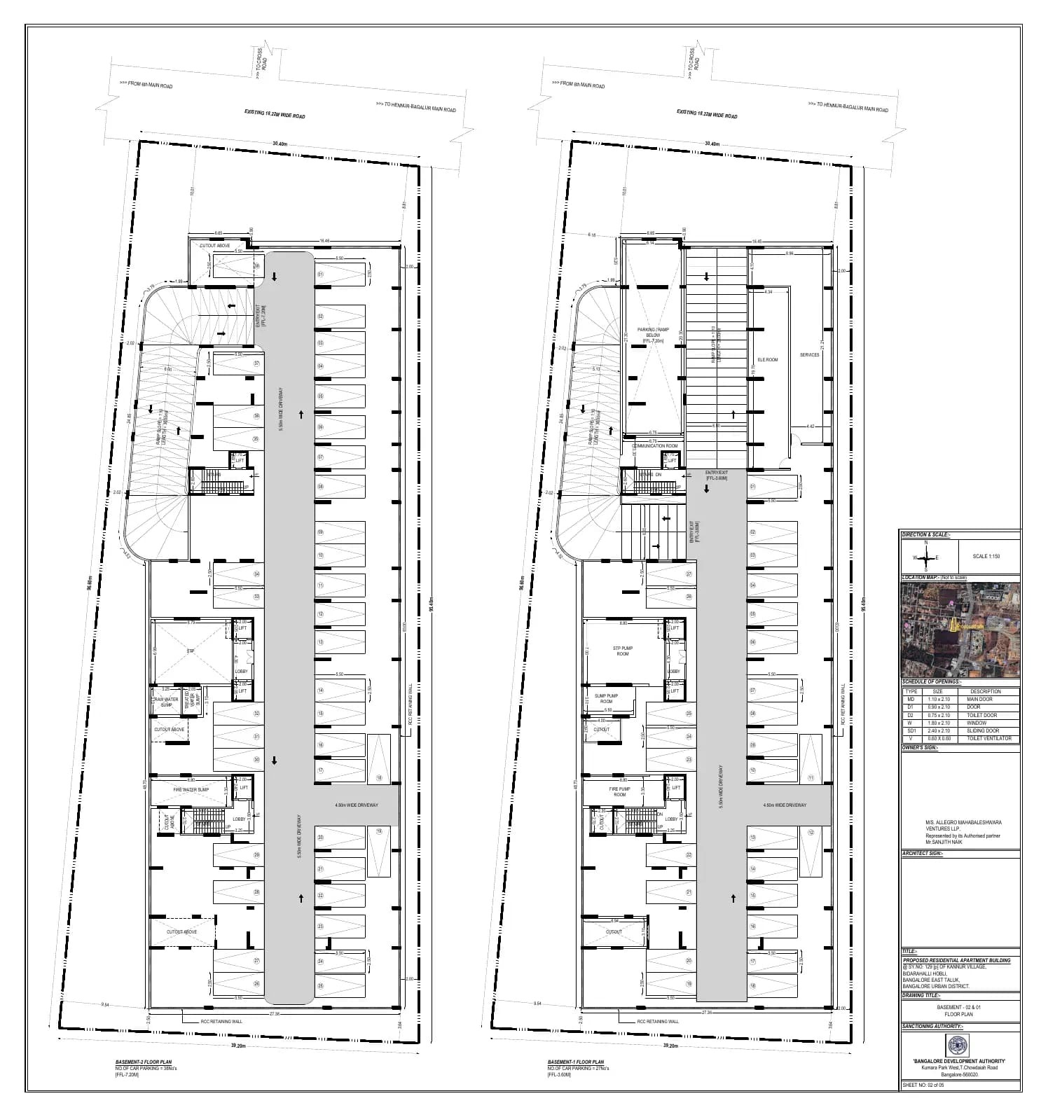 Classique Willowbell: Approved Building Plan (filed with Karnataka RERA)