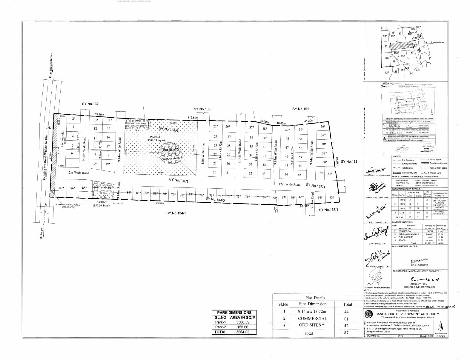 Terra Vista: Approved Layout Plan/Demarcation Plan (filed with Karnataka RERA)