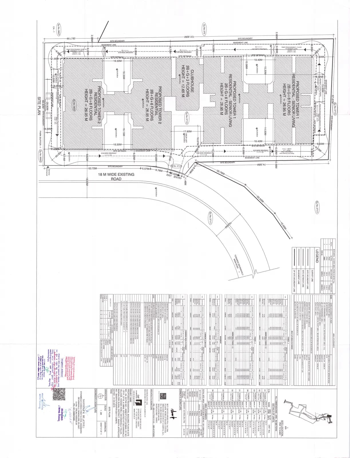 Laurel & Maple at Brigade Orchards: Approved Building Plan (filed with Karnataka RERA)
