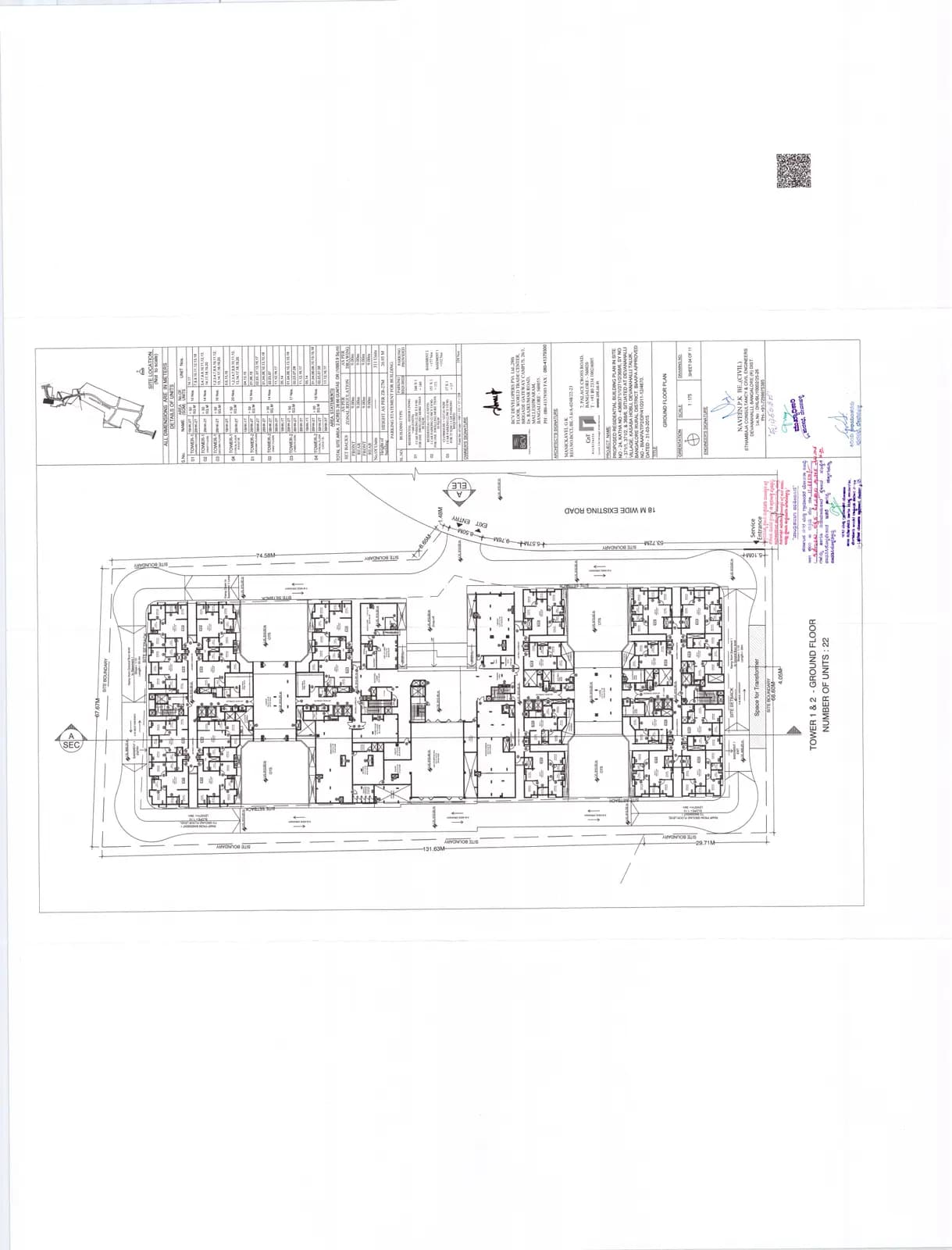 Laurel & Maple at Brigade Orchards: Ground Floor Plan.pdf (filed with Karnataka RERA)