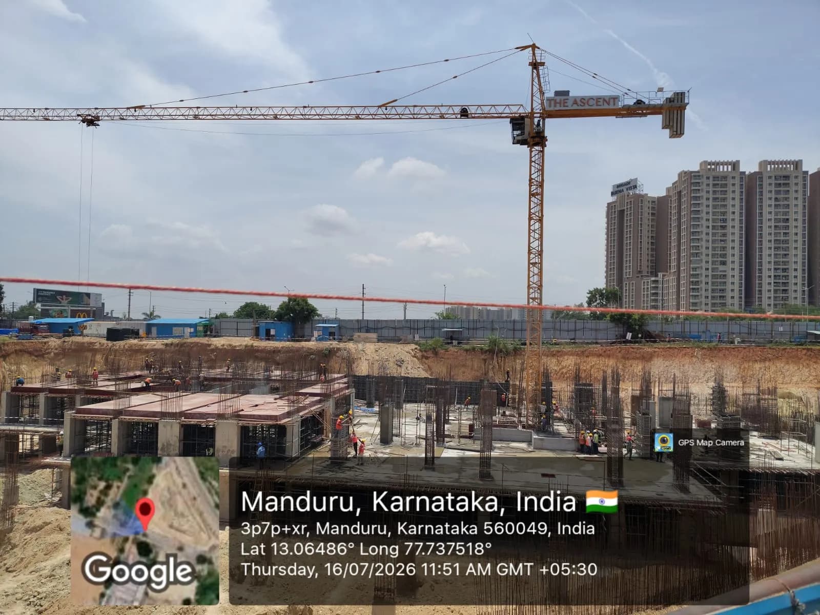 Keerthi Nandini The Ascent: Site photo filed with Karnataka RERA