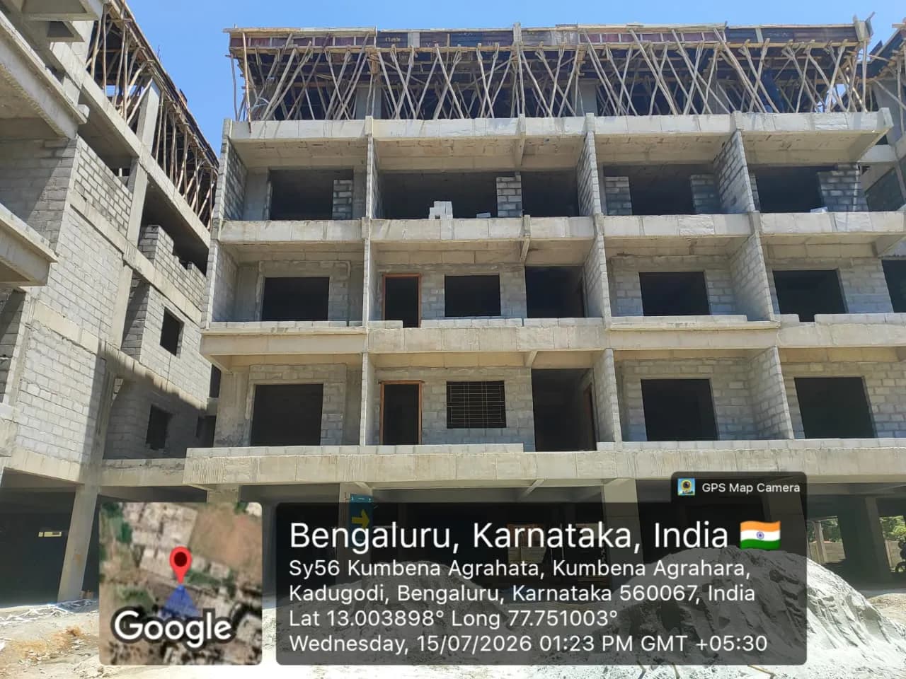 Sampoojitha Heights: Site photo filed with Karnataka RERA