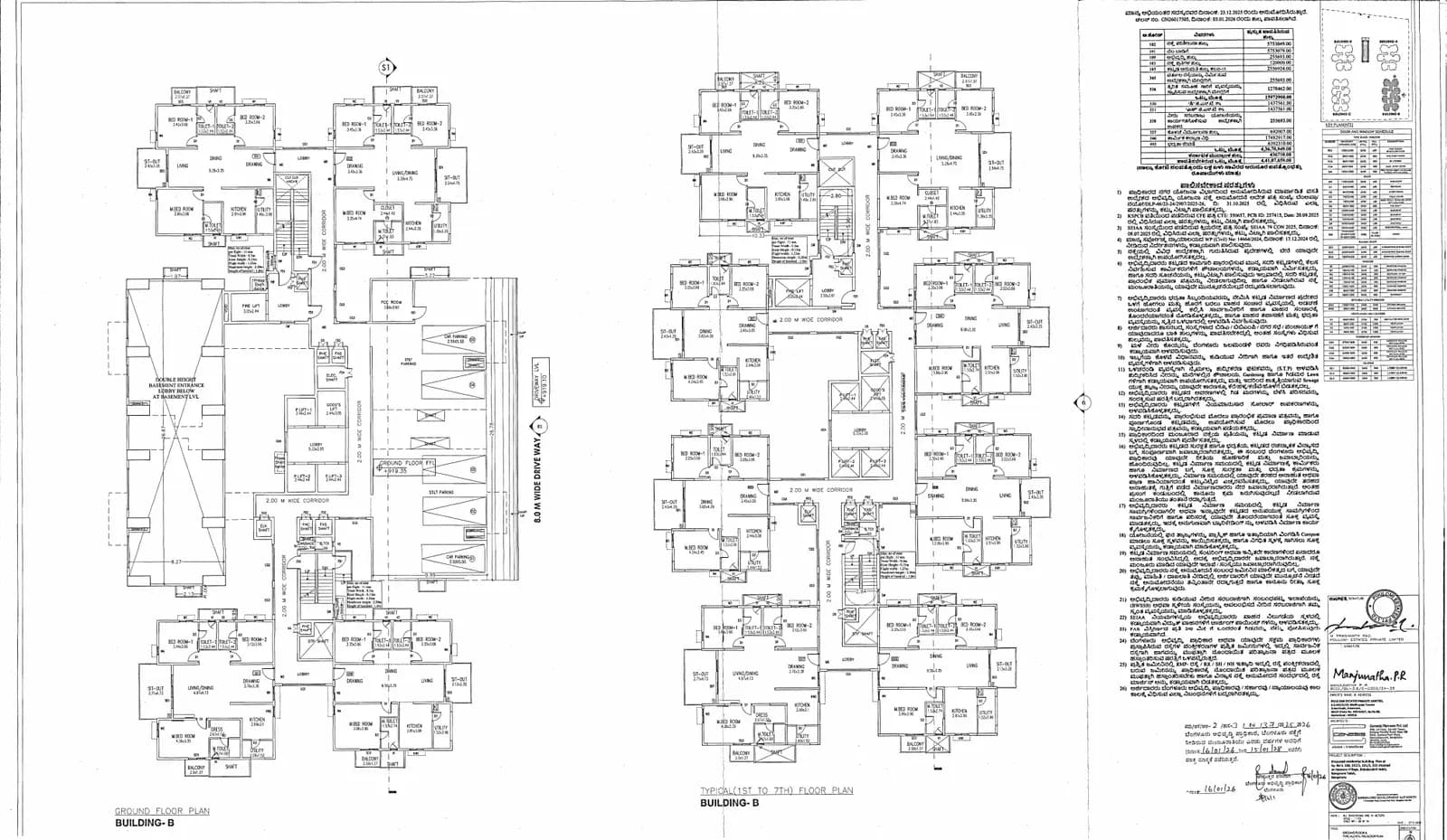 Poulomi Florique: B BlockGround 1-7 floor plan 6.pdf (filed with Karnataka RERA)