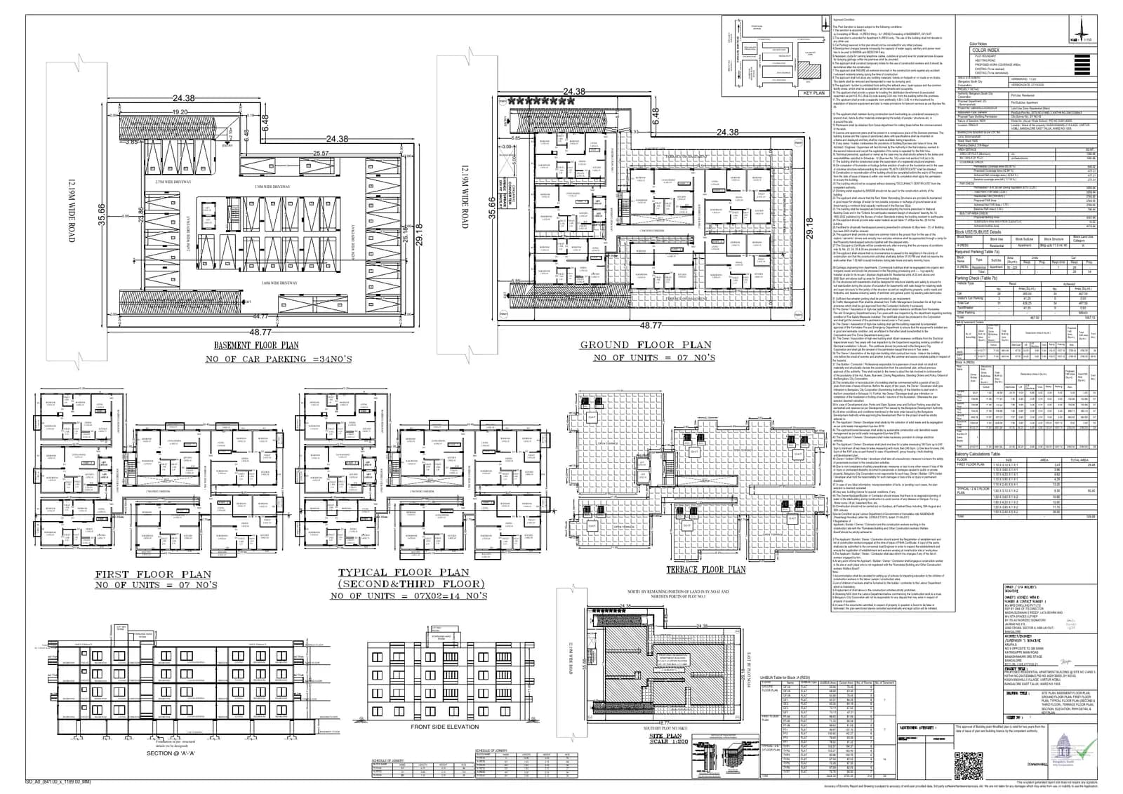 Waves And Whimsy: SUBH ENCLAVEBUILDING PLAN (filed with Karnataka RERA)