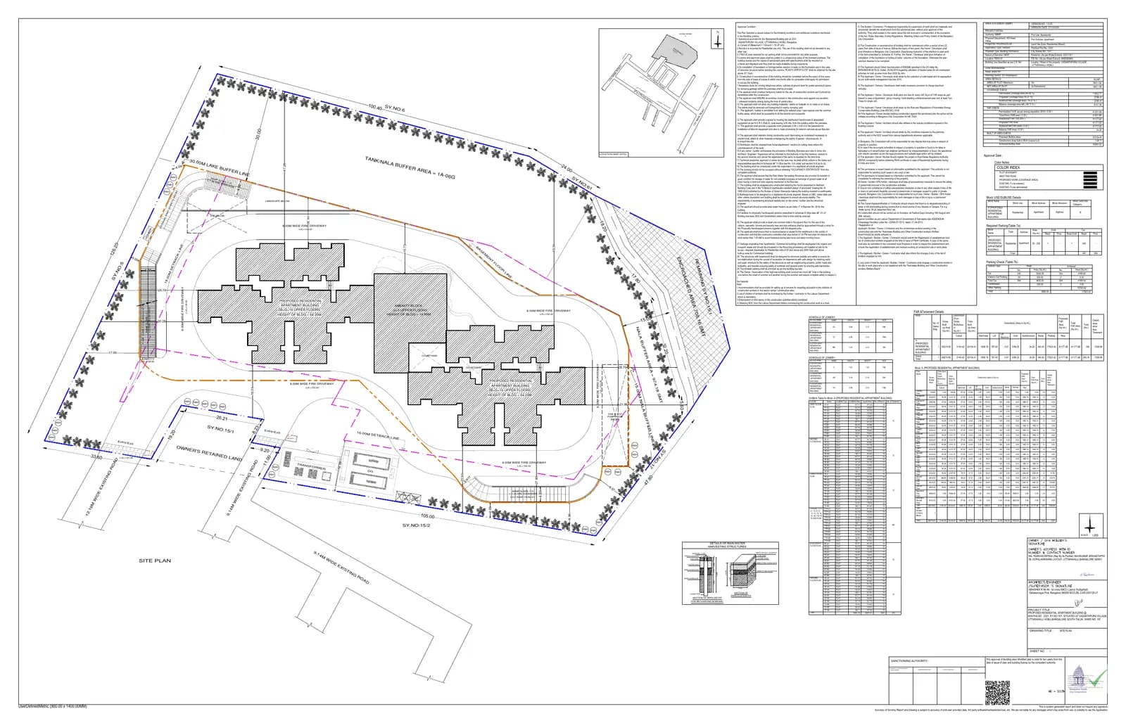 Rainbow Uno: Approved Building Plan, page 1 (filed with Karnataka RERA)