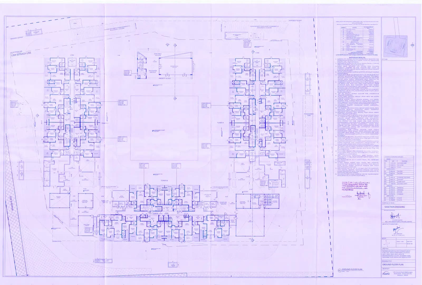Assetz Miru & Miyo: Annexure 9-Ground Floor Plan (filed with Karnataka RERA)