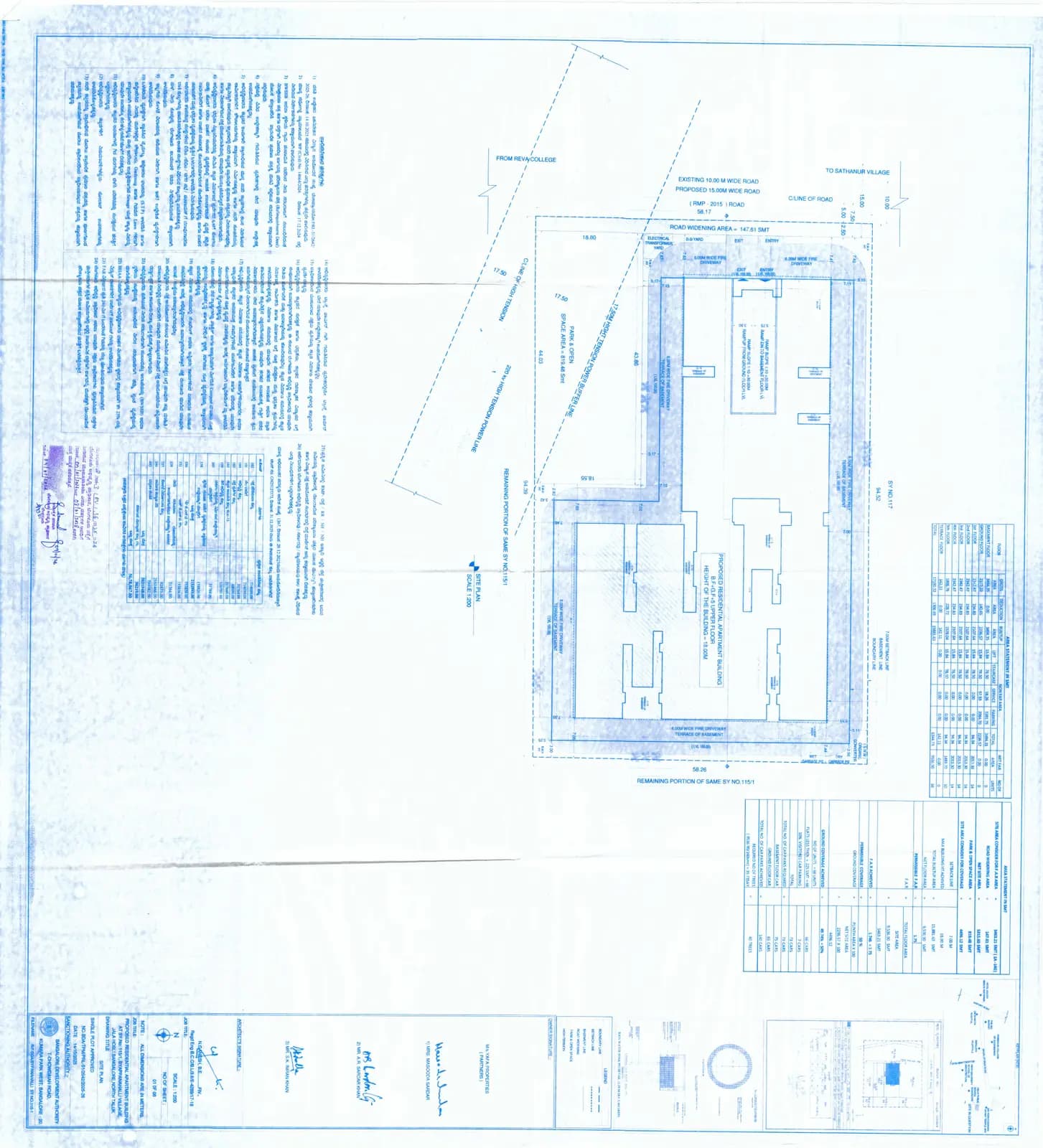 Yafa Zinnia: Approved Building Plan (filed with Karnataka RERA)