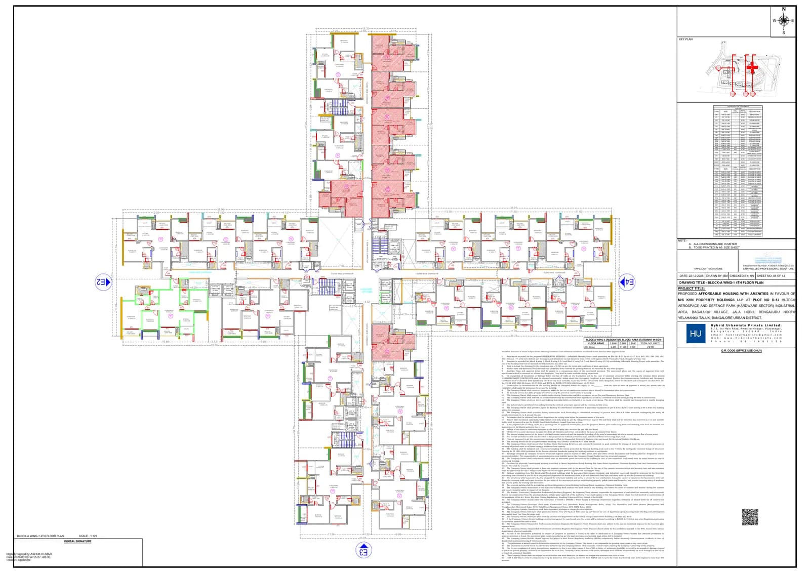 Northern Lights by Puravankara KVN: 8 W1 FOURTH FLOOR PLAN.pdf (filed with Karnataka RERA)