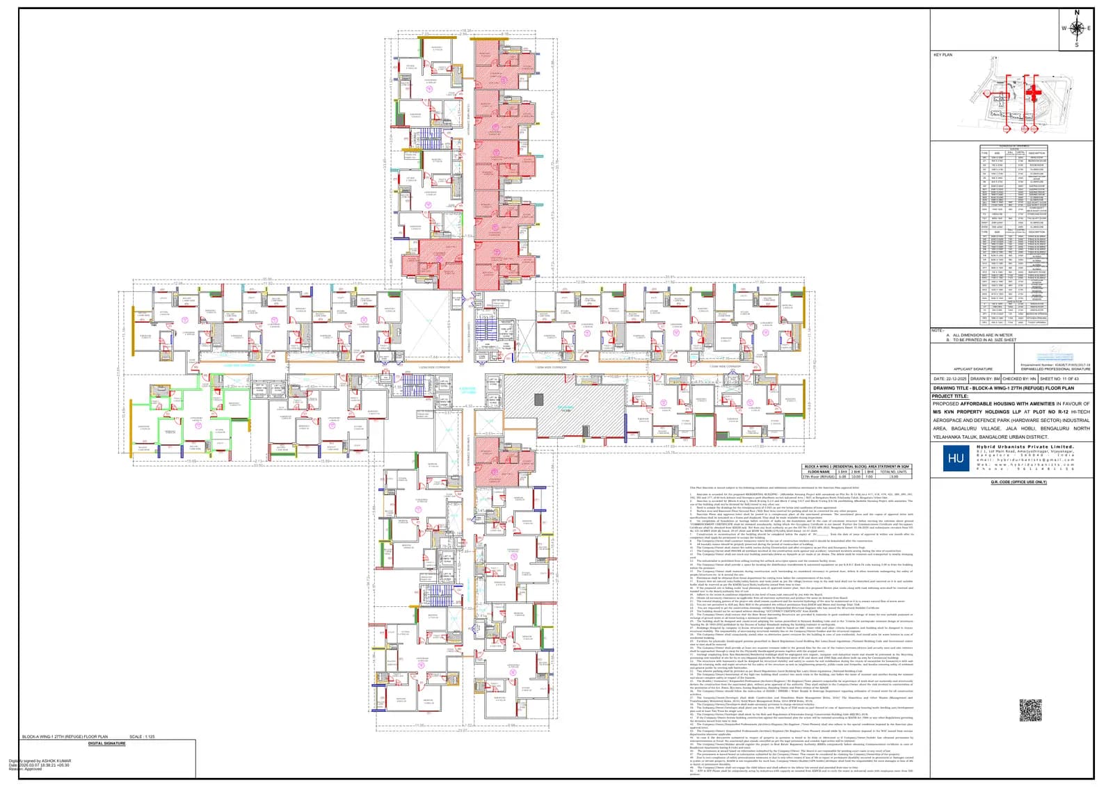 Northern Lights by Puravankara KVN: 11 W1 27TH (REFUGE) FLOOR PLAN.pdf (filed with Karnataka RERA)