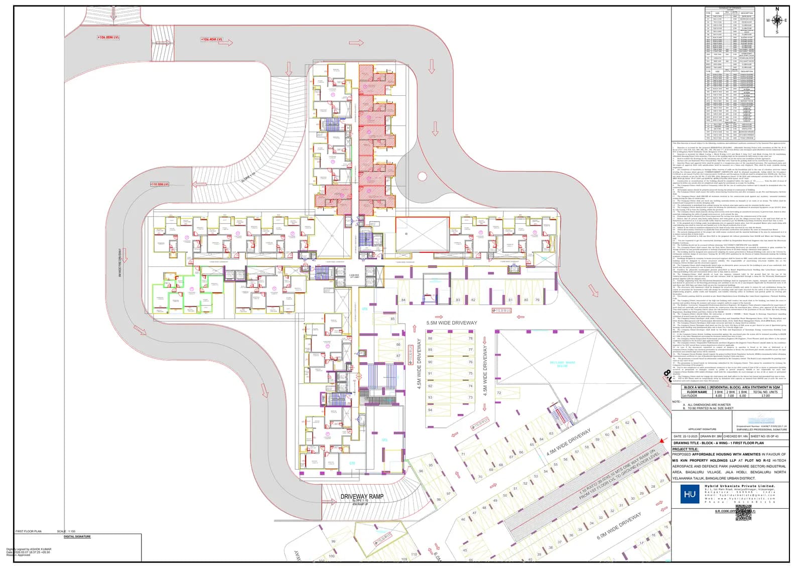 Northern Lights by Puravankara KVN: 5 W1 FIRST FLOOR PLAN.pdf (filed with Karnataka RERA)