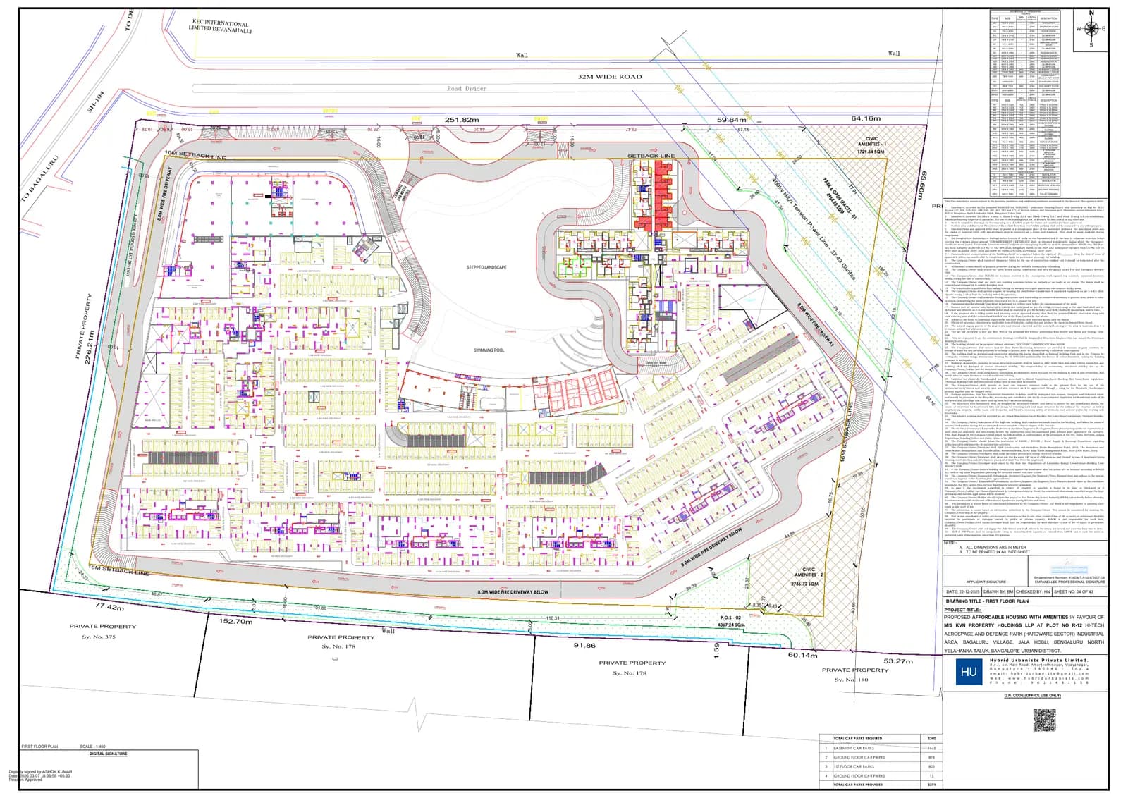 Northern Lights by Puravankara KVN: 4 FIRST FLOOR PLAN.pdf (filed with Karnataka RERA)