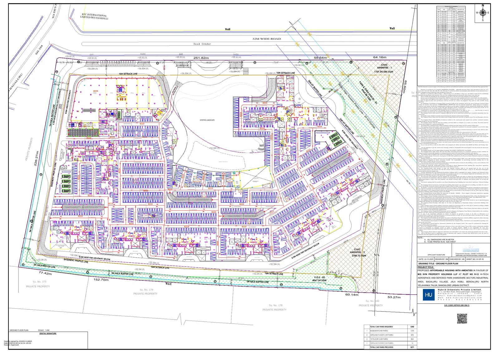 Northern Lights by Puravankara KVN: 3 GROUND FLOOR PLAN.pdf (filed with Karnataka RERA)