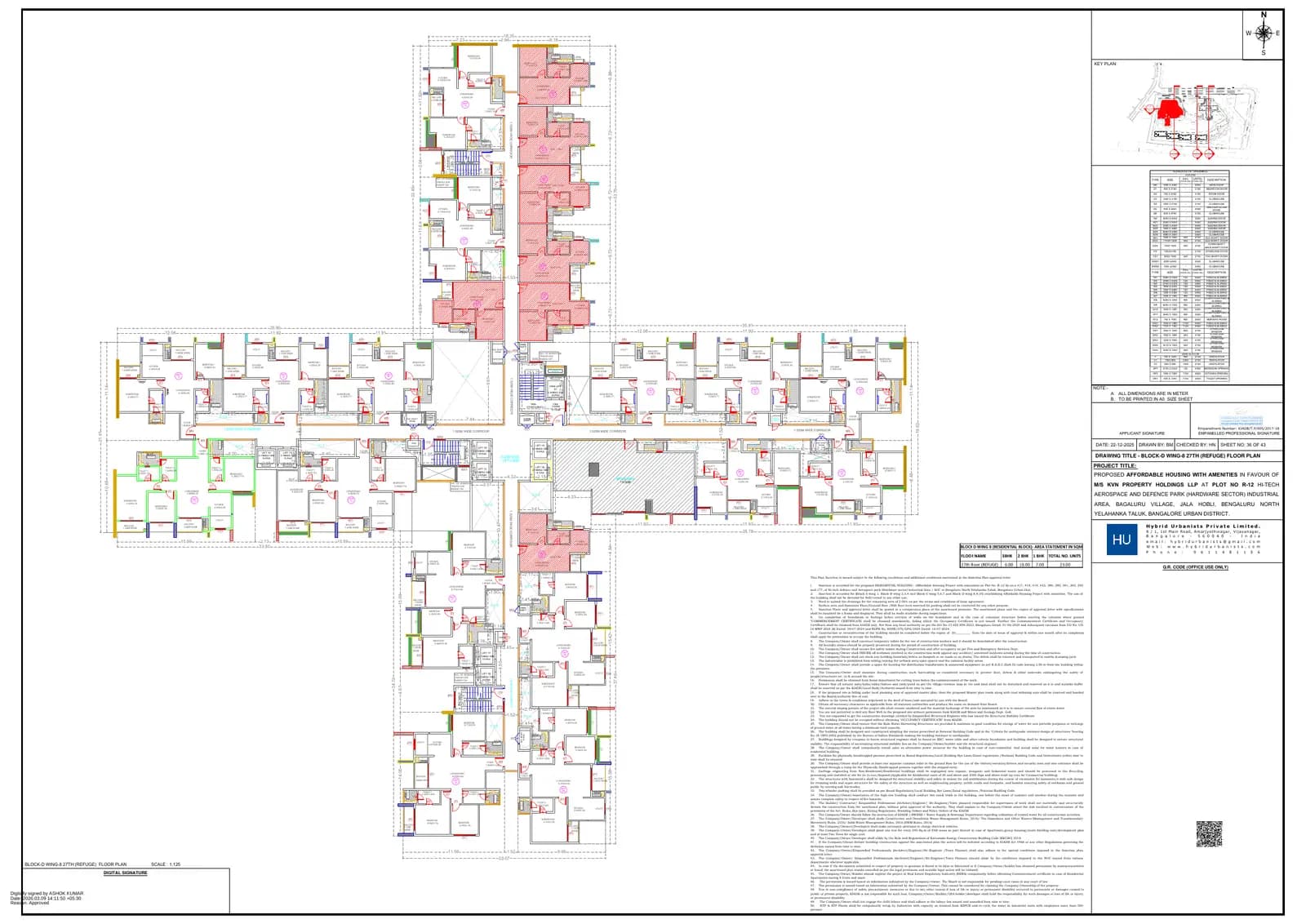 Northern Lights by Puravankara KVN: 36 W8 27TH (REFUGE) FLOOR PLAN.pdf (filed with Karnataka RERA)
