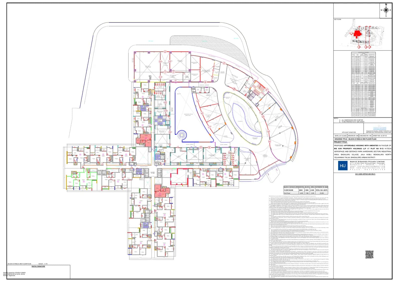 Northern Lights by Puravankara KVN: 32 W8 3RD FLOOR PLAN.pdf (filed with Karnataka RERA)