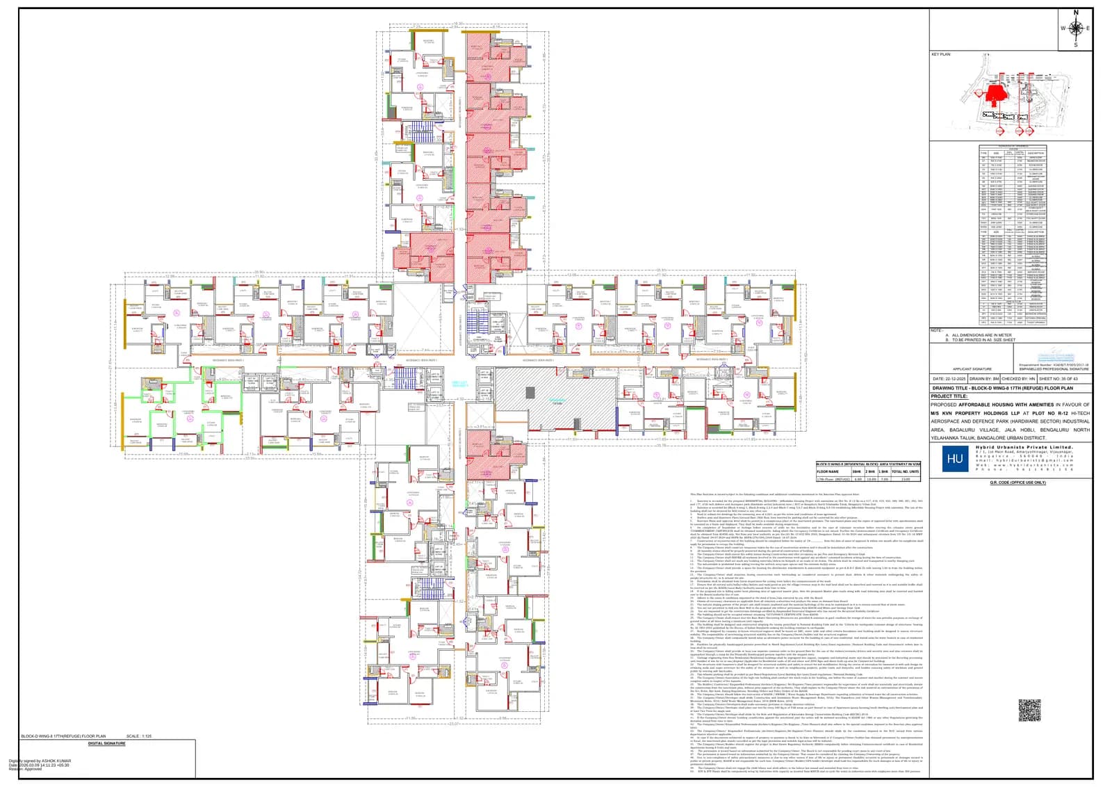 Northern Lights by Puravankara KVN: 35 W8 17TH (REFUGE) FLOOR PLAN.pdf (filed with Karnataka RERA)