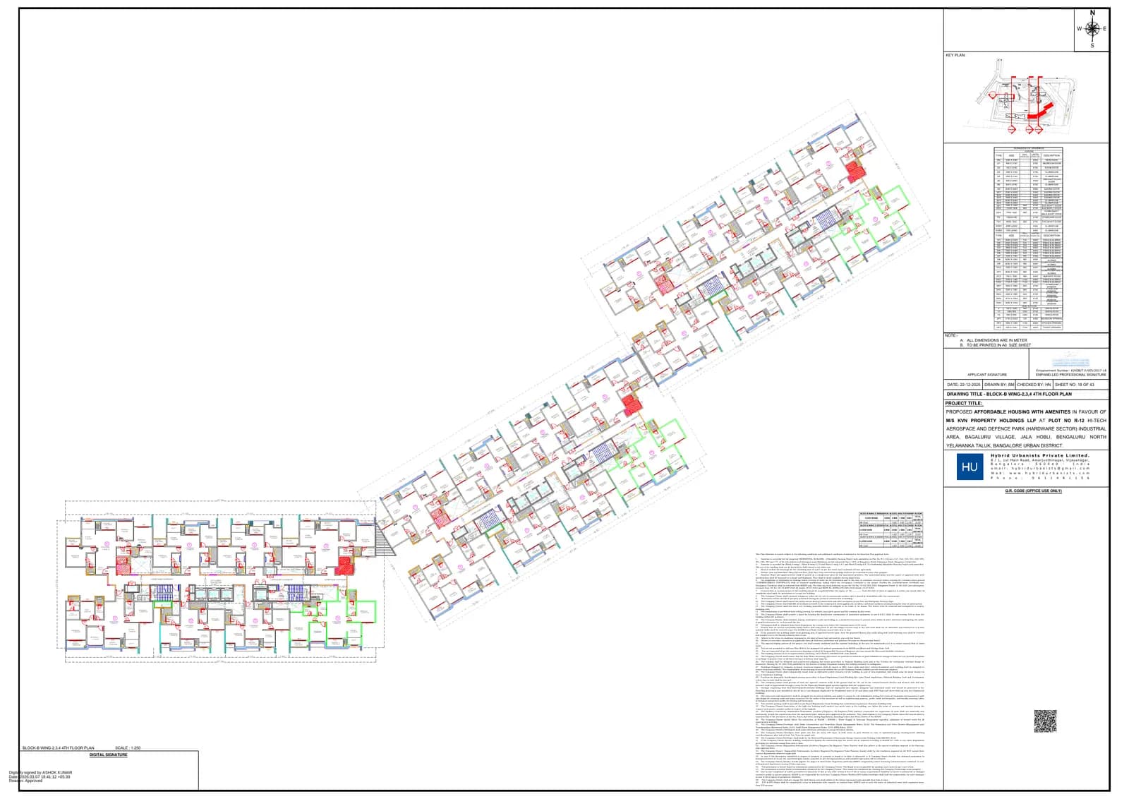 Northern Lights by Puravankara KVN: 18 WINGS 2 3 4 4TH FLOOR PLAN.pdf (filed with Karnataka RERA)