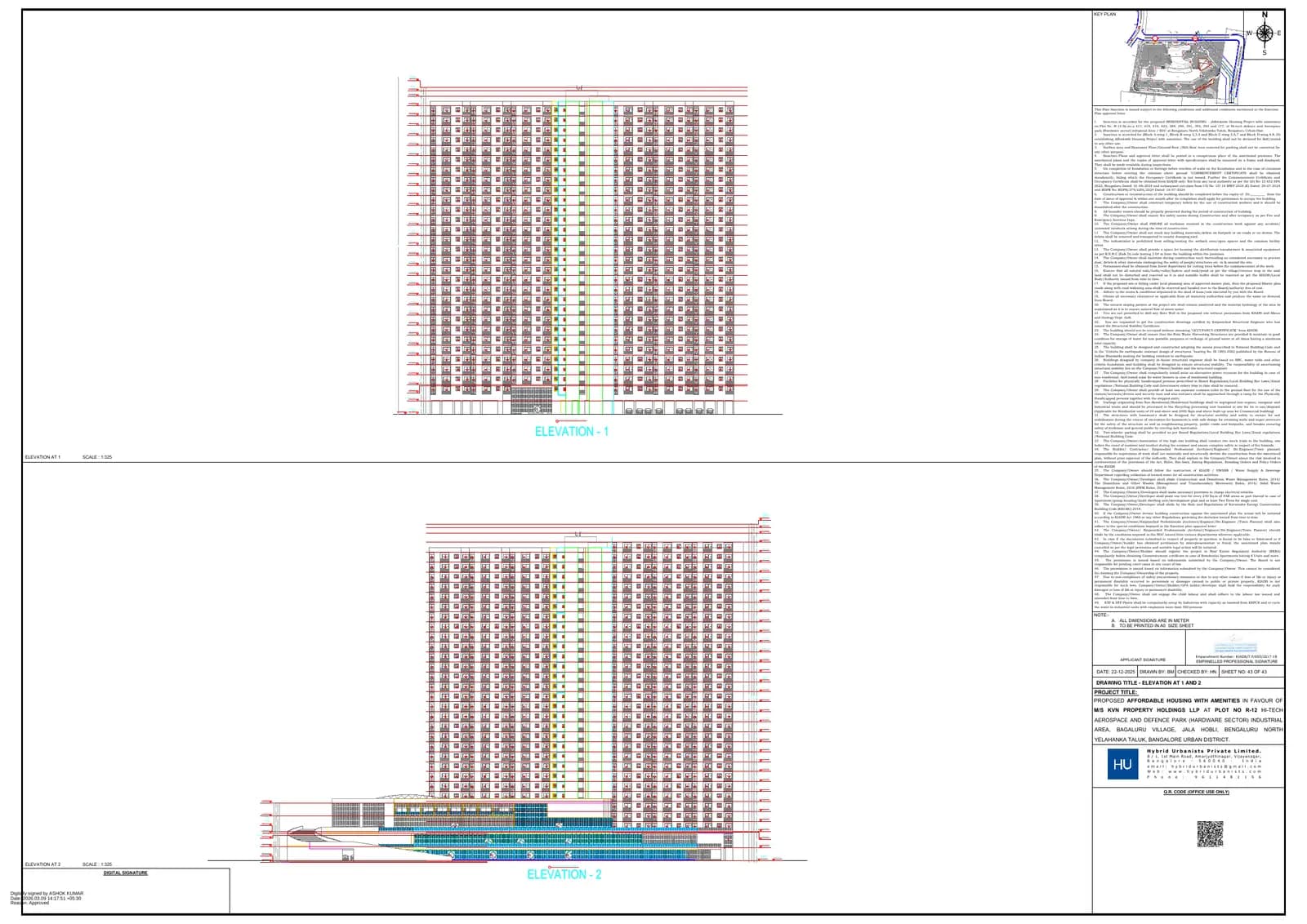 Northern Lights by Puravankara KVN Phase 3: 43 ELEVATION 1 AND 2.pdf (filed with Karnataka RERA)