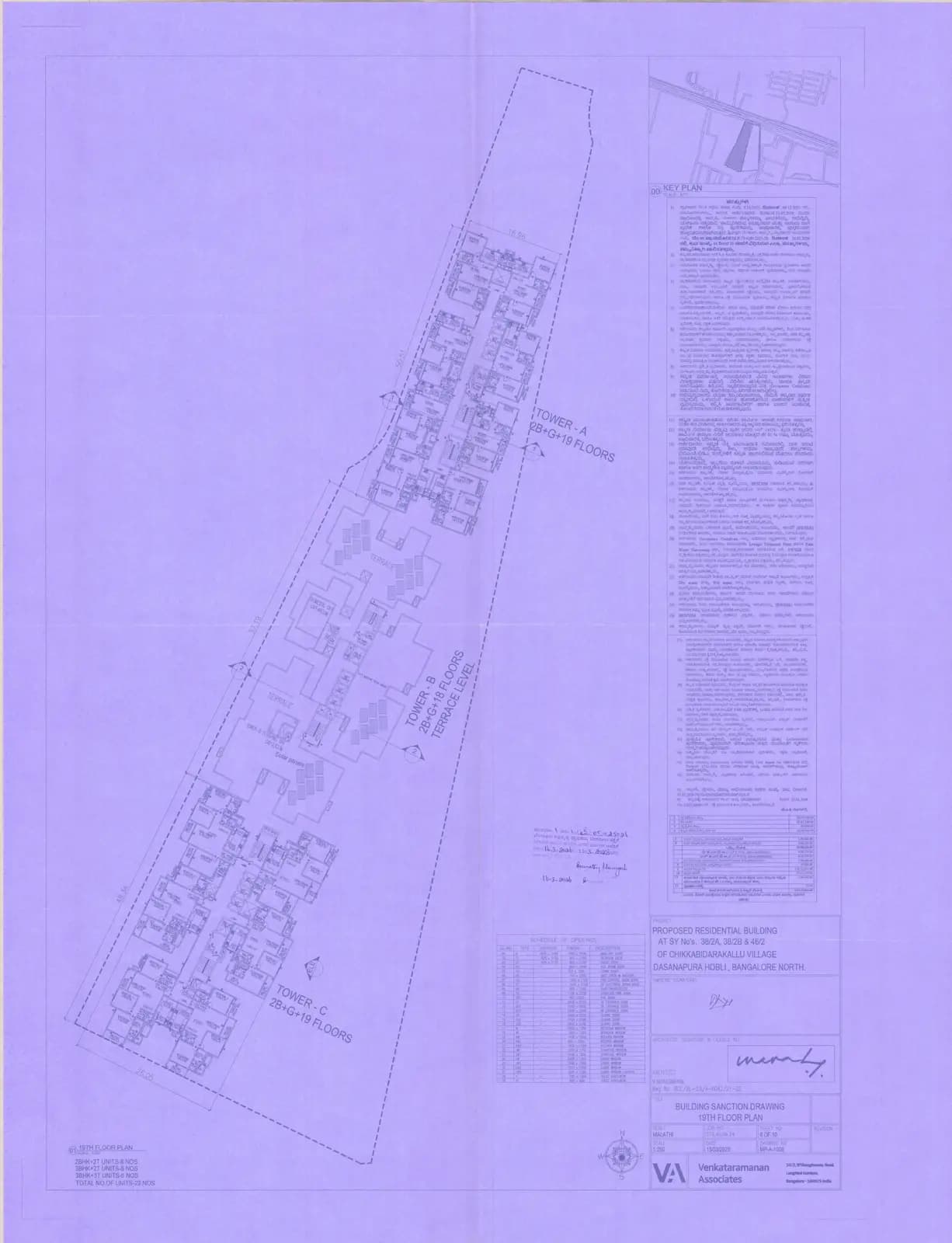 Brigade Lumina: Brigade Lumina - 19th Floor Plan.pdf (filed with Karnataka RERA)