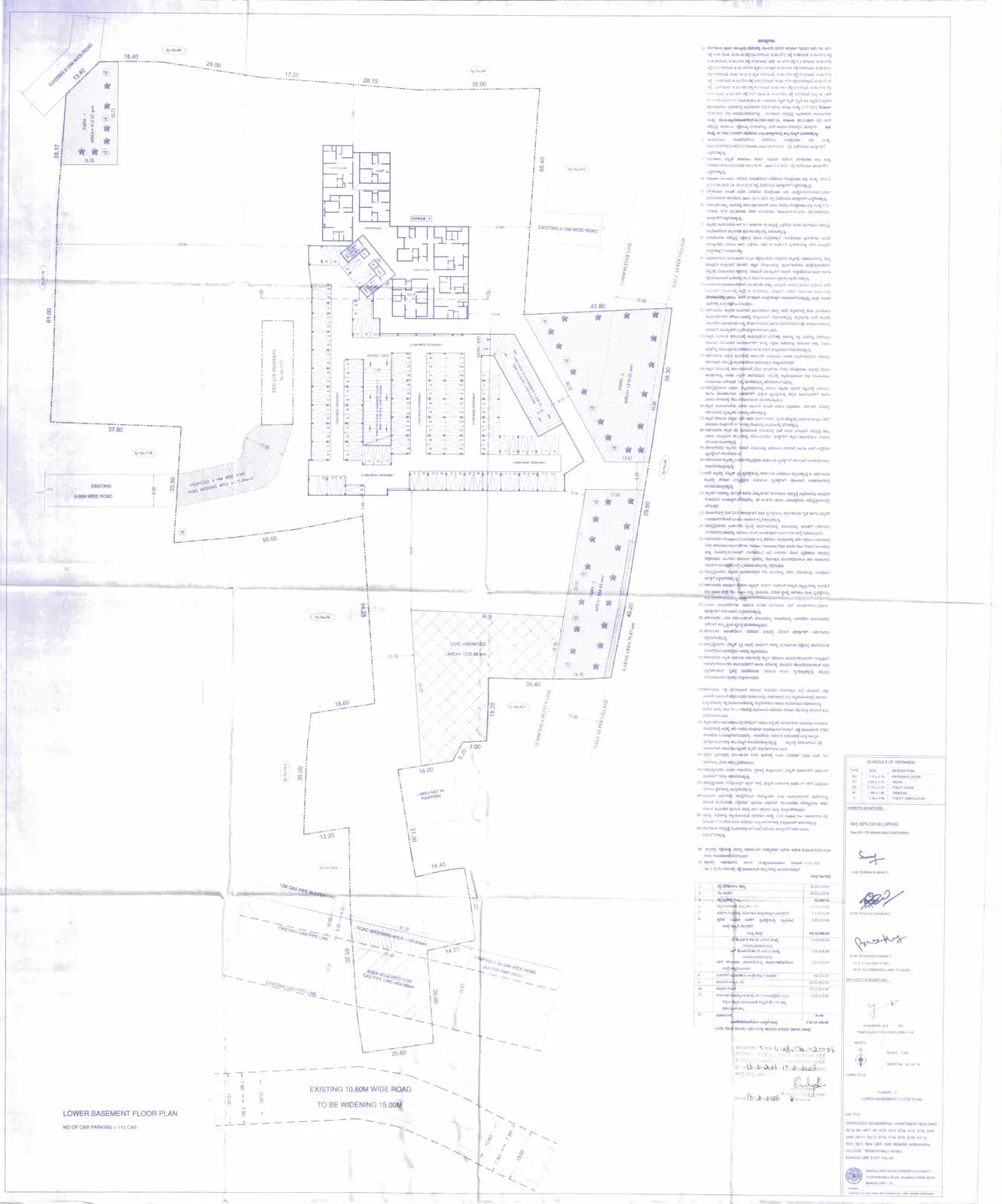Nature'S Nest: Plan Lower basment floor (filed with Karnataka RERA)