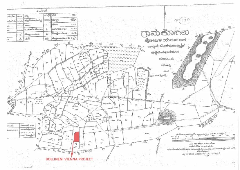 Bollineni Vienna: Demarcation of Village map of kogilu (filed with Karnataka RERA)