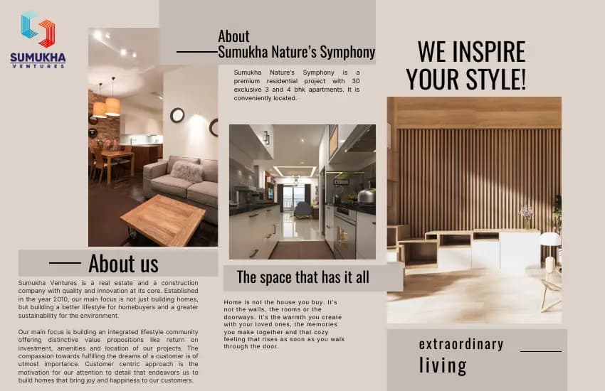 Sumukha Nature's Symphony: Brochure, page 1 (filed with Karnataka RERA)