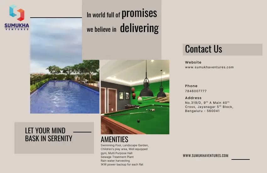 Sumukha Nature's Symphony: Brochure, page 2 (filed with Karnataka RERA)