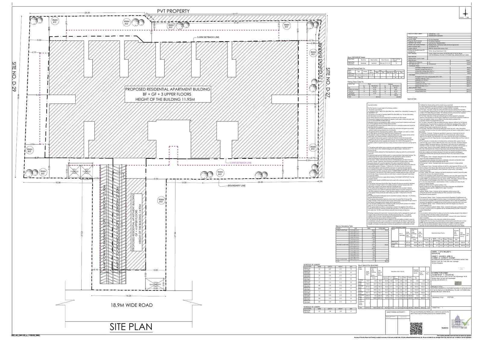 Sumukha Nature's Symphony: Approved Building Plan, page 1 (filed with Karnataka RERA)