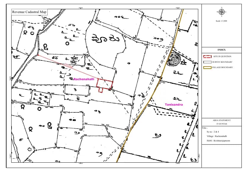 Sumukha Nature's Symphony: VILLAGE MAP DEMARCATION RACHENAHALLI (filed with Karnataka RERA)