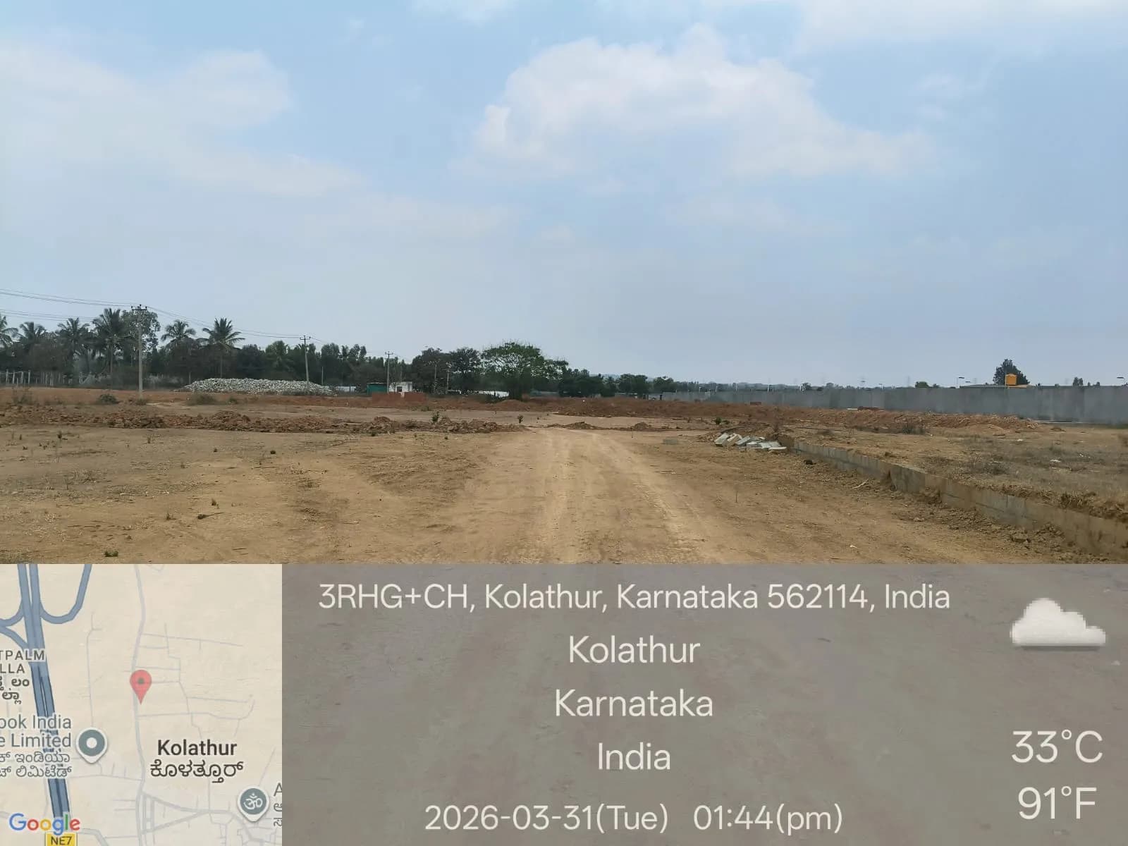 Alcor: Site photo filed with Karnataka RERA