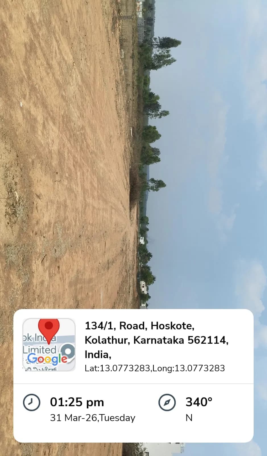 Mizar: Site photo filed with Karnataka RERA