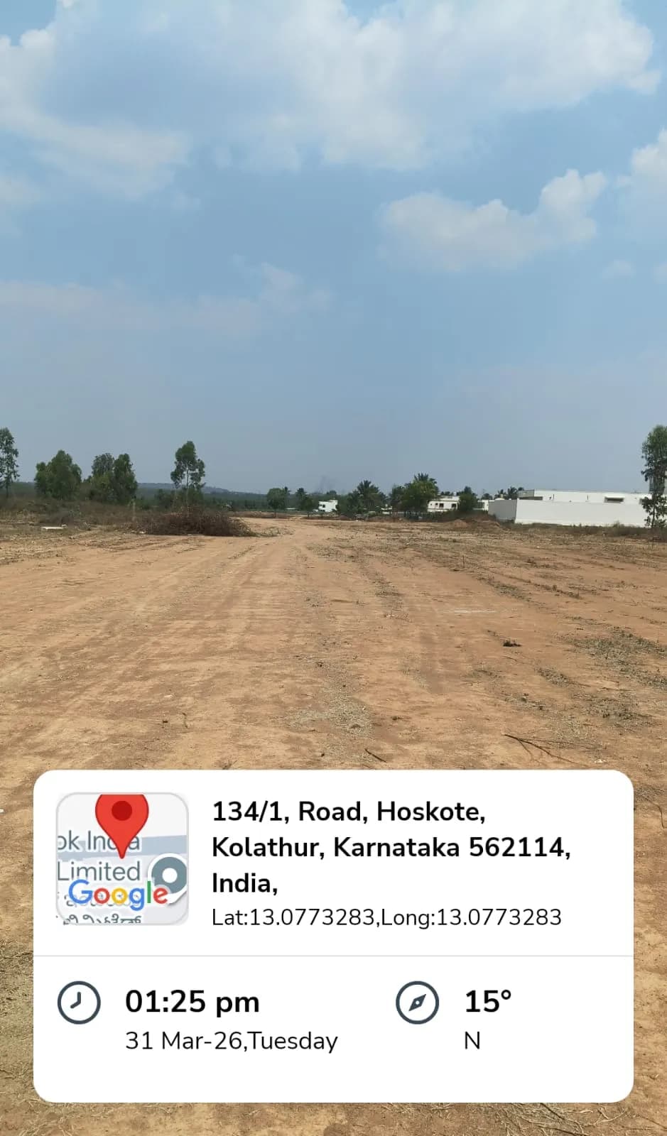 Mizar: Site photo filed with Karnataka RERA