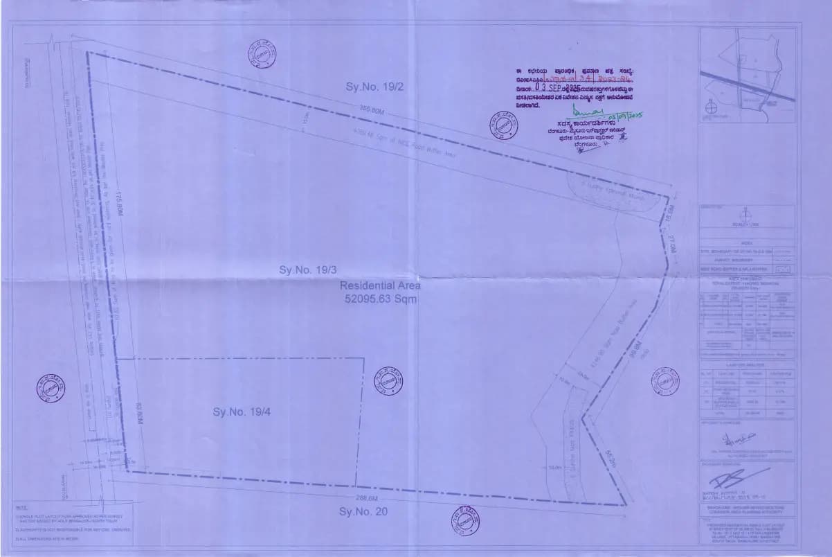 Aparna Wonderwoods: Single Layout Plan Approved by BMICPA (filed with Karnataka RERA)