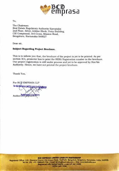 Aikam Golf Estates: Brochure (filed with Karnataka RERA)