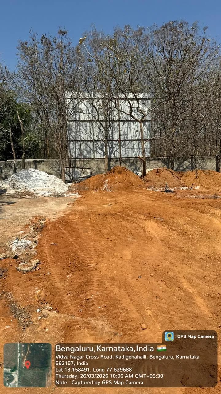 Hanging Gardens: Site photo filed with Karnataka RERA