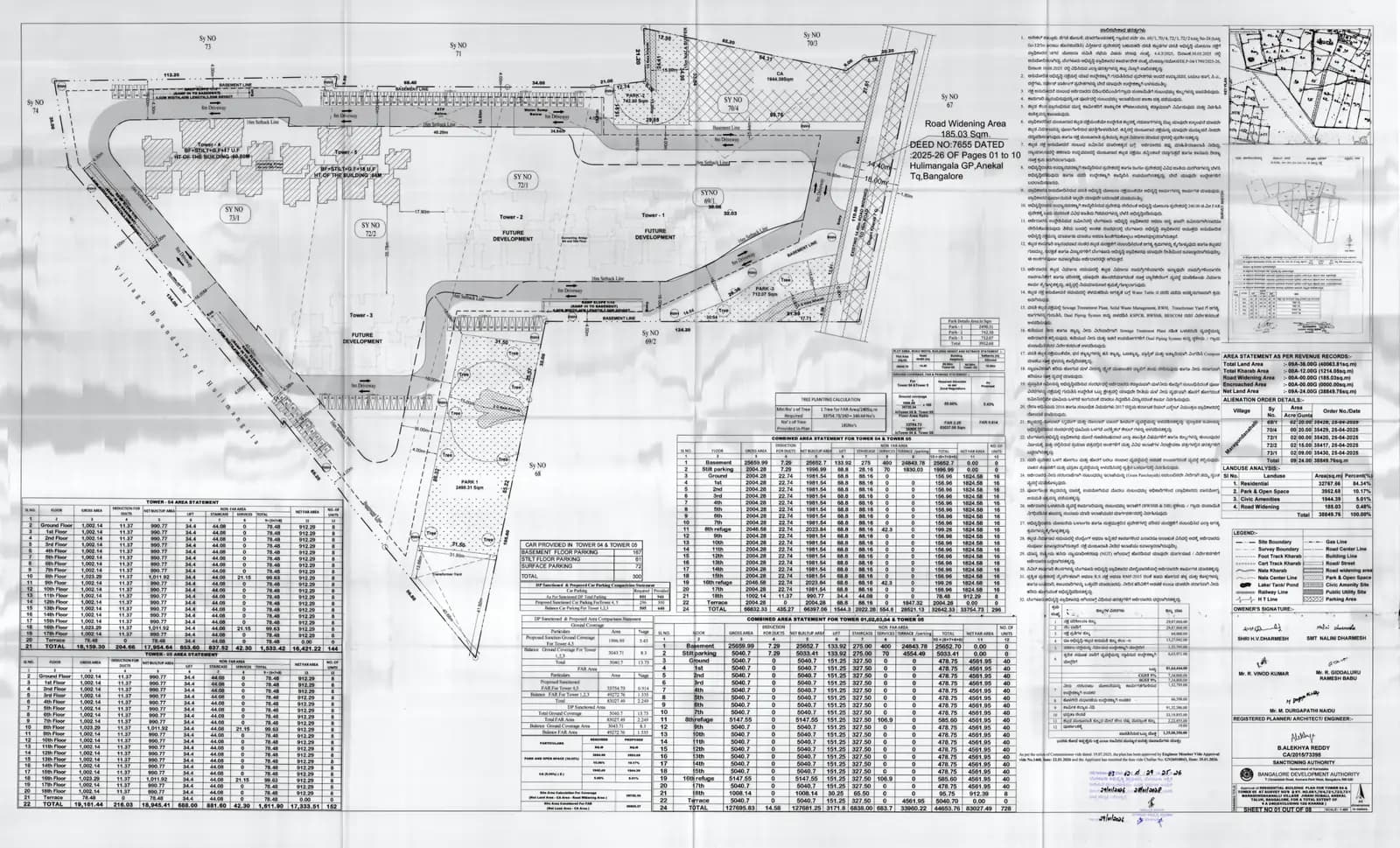 Habulus Oasis Grove: Approved Building Plan (filed with Karnataka RERA)