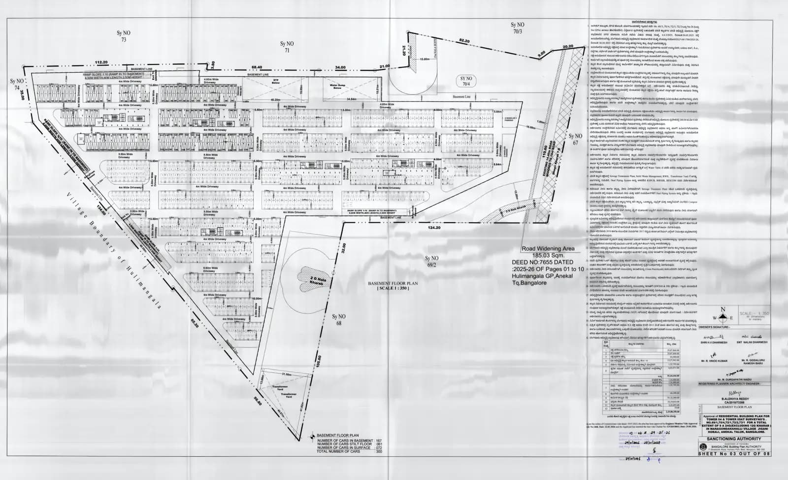 Habulus Oasis Grove: BASEMENT FLOOR PLAN (filed with Karnataka RERA)
