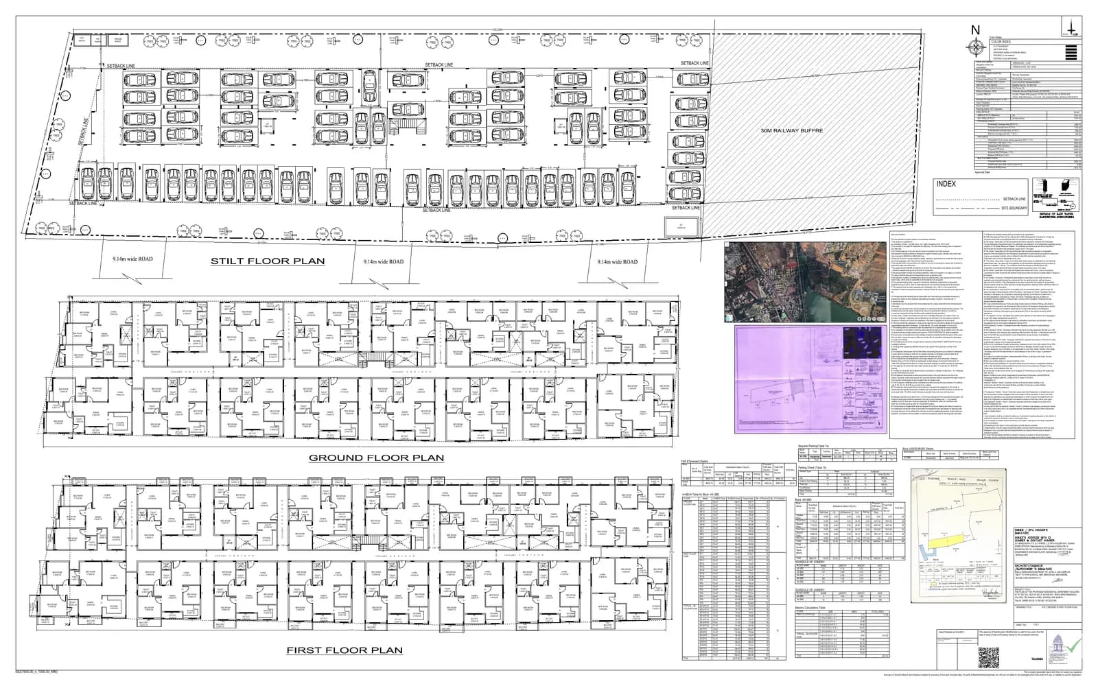 Dhara Kalpa: Approved Building Plan, page 1 (filed with Karnataka RERA)