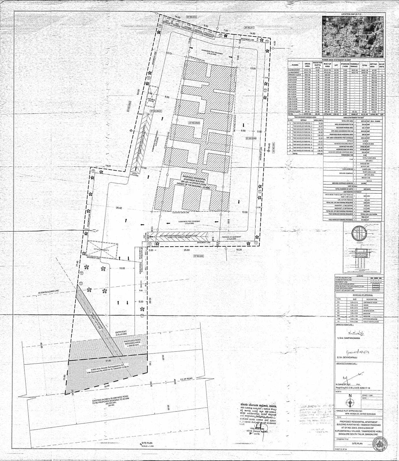 DS Max Sky Sukhino: Approved Building Plan (filed with Karnataka RERA)