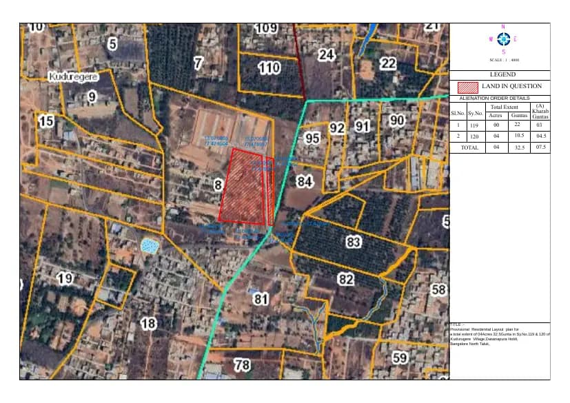 Innovative Nakshathra Enclave: 9 LAYOUT PLAN-GOOGLE MAP WITH DEMARCATION (filed with Karnataka RERA)